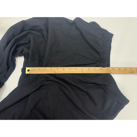 Anthony Richards Womens Sweatpants Petite XL Black White Stripe Elastic Waist - Picture 7 of 10